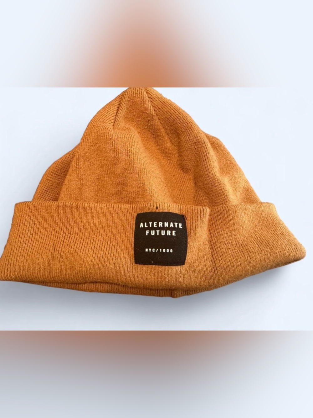H&M Men's Fold-Over Beanie in Burnt Orange